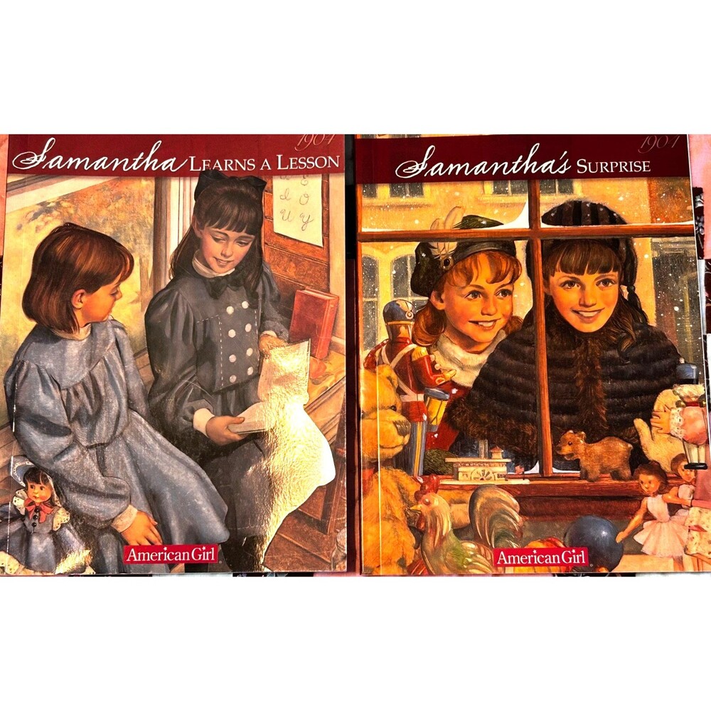 American Girl Samantha 1998 Series Books 2 and 3 Surprise/Learns a Lesson